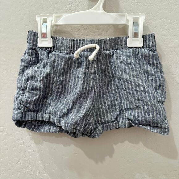 Go Gently Nation Kids Blue Stripe Chambray Shorts - Picture 1 of 6